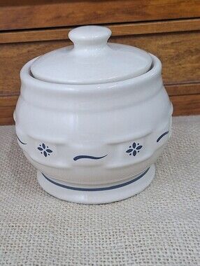Longaberger Woven Traditions In Blue, Sugar Bowl